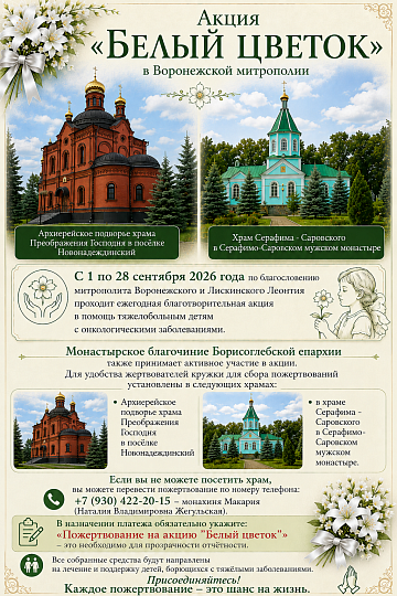 Акция «Белый цветок» в Воронежской митрополии